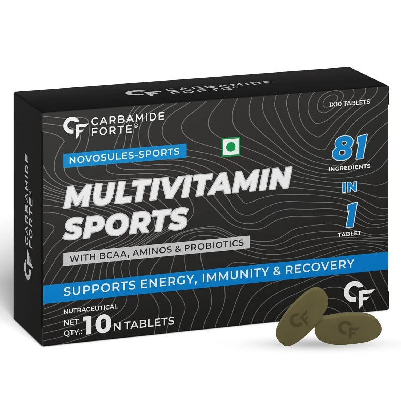 Carbamide Forte Multivitamin for Sports Tablets for Men & Women with BCAA, Amino Acids, Probiotics & Antioxidants
